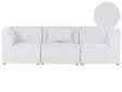 Modular 3 Seater Sofa Off White Corduroy Sectional Two Piece Sofa Modern Jumbo Cord Minimalistic Style Beliani