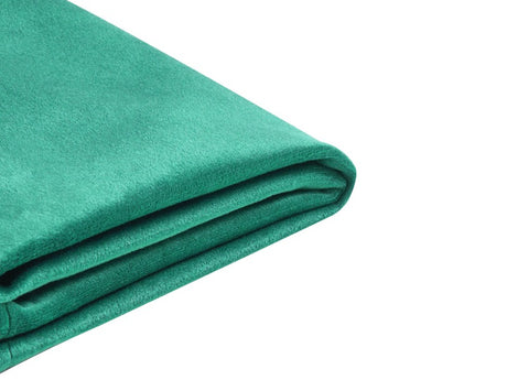 Bed Frame Cover Green Velvet for Bed 140 x 200 cm Removable Washable Beliani