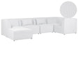 Modular Left Corner 5 Seater Sofa Off White Corduroy with Ottoman 5 Seater Sectional Sofa Modern Design Beliani