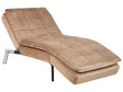 Chaise Lounge Light Brown Velvet Tufted Adjustable Back and Legs Modern Glam Beliani