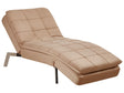 Chaise Lounge Light Brown Velvet Tufted Adjustable Back and Legs Modern Glam Beliani