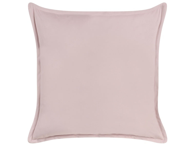 Decorative Scatter Cushion Pink Velvet 60 x 60 cm Polyester Cotton Plain Solid Colour Accent Piece Modern Minimalist  Beliani