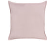 Decorative Scatter Cushion Pink Velvet 60 x 60 cm Polyester Cotton Plain Solid Colour Accent Piece Modern Minimalist  Beliani