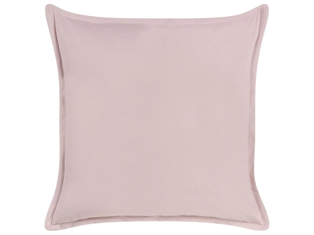 Decorative Scatter Cushion Pink Velvet 60 x 60 cm Polyester Cotton Plain Solid Colour Accent Piece Modern Minimalist  Beliani