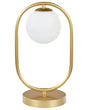 Table Lamp Gold Glass Shade Iron Rod Frame Single Light Modern Design Home Accessories Living Room Beliani
