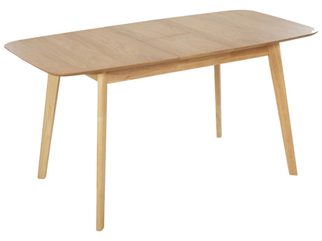 Dining Table Light Oak Wood 120/150 x 75 cm Extending Leaf Wooden Legs Minimalistic Scandinavian Beliani