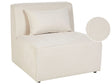 1-Seat Section Beige  Corduroy Jumbo Cord Sofa Module Modern Single-Seat Beliani
