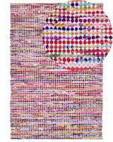 Rag Rug Multicolour 160 x 230 cm Rectangular Hand Woven Boho Eclectic Beliani