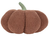Pumpkin Cushion Brown Boucle  35 cm Throw Pillow Halloween Decor Stuffed Toy Beliani