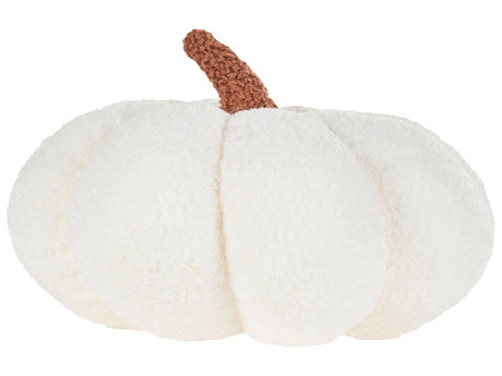 Pumpkin Cushion White Boucle ⌀ 28 cm Throw Pillow Halloween Decor Stuffed Toy Fr. Beliani