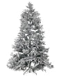 Artificial Christmas Tree White PVC Metal Base 240 cm Snowed  Frosted Branches Scandinavian Style Beliani