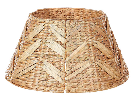 Christmas Tree Collar Natural Water Hyacinth 45 cm Handmade Boho Round Home Accessories Cover for Trunk Xmas Beliani