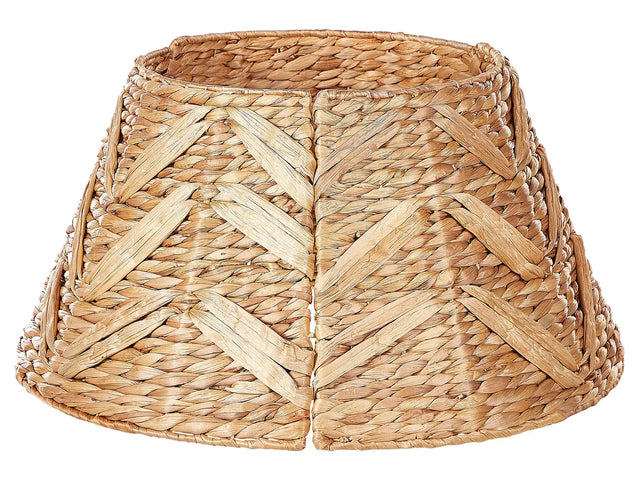 Christmas Tree Collar Natural Water Hyacinth 50 cm Handmade Boho Round Home Accessories Cover for Trunk Xmas Beliani