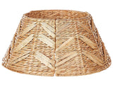 Christmas Tree Collar Natural Water Hyacinth 60 cm Handmade Boho Round Home Accessories Cover for Trunk Xmas Beliani