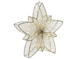 Outdoor LED Hanging Decoration Silver Metal 50 x 8 x 50 cm Star Seasonal Accessory Garden Home Dcor with Lights Beliani