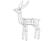 Outdoor LED Decoration Silver Metal 70 x 20 x 117 cm Deer Seasonal Accessory Garden Home Décor with Lights Beliani