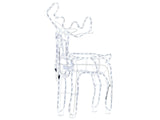 Outdoor LED Decoration White Metal 51 x 22 x 94 cm Animated Reindeer Seasonal Accessory Garden Home Dcor with Lights Beliani