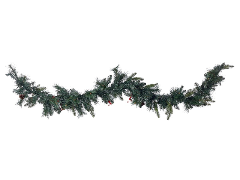 Christmas Garland Green Synthetic Material 180 cm Pre Lit with LED lights Seasonal Decor Winter Holiday Greenery Beliani