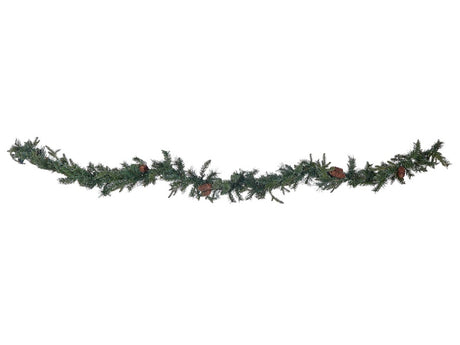 Christmas Garland Green Synthetic Material Artificial 270 cm with LED Lights Seasonal Decor Winter Holiday Greenery Beliani