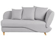 Right Hand Chaise Lounge in Grey Fabric with Storage Container Beliani