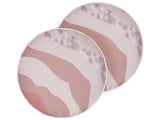 Set of 2 Garden Cushions Pink Polyester  40 cm Abstract Pattern Modern Outdoor Decoration Water Resistant Beliani