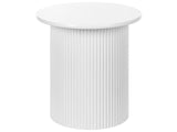 Side Table White MDF Tabletop Base  60 cm Classic Modern Design Living Room Furniture Beliani