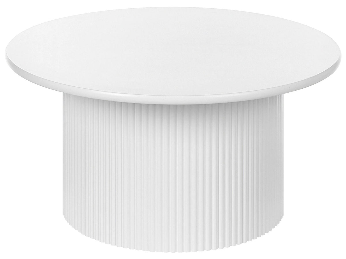 Coffee Table White MDF Tabletop Base  60 cm Classic Modern Design Living Room Furniture Beliani
