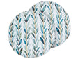 Set of 2 Garden Cushions White and Green Polyester  40 cm Round Leaf Pattern Motif Modern Design Throw Scatter Pillow Beliani