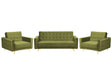 Living Room Set Green Velvet Tufted Fabric 3 Seater Sofa Bed 2 Reclining Armchairs Modern 3-Piece Suite Beliani