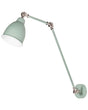 Wall Spot Lamp Light Green Metal ø 14 cm Matt Finish Long Swing Arm Reading Light Modern Design Beliani