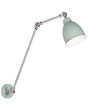Wall Spot Lamp Light Green Metal  14 cm Matt Finish Long Swing Arm Reading Light Modern Design Beliani