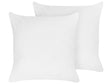 2 Bed Pillows White Lyocell Japara Cotton Rectangular 80 x 80 cm Polyester Filling High Profile Sleeping Cushion Bedroom Beliani