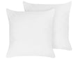 2 Bed Pillows White Lyocell Japara Cotton Rectangular 80 x 80 cm Polyester Filling High Profile Sleeping Cushion Bedroom Beliani