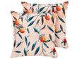 Set of 2 Garden Cushions Multicolour Polyester 45 x 45 Leaf Pattern Modern Outdoor Decoration Water Resistant Beliani