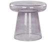 Side Table Grey Glass  39 cm Accent End Table Decor Display Tinted Transparent Design Beliani