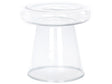 Side Table  Transparent Glass  39 cm Accent End Table Decor Display Tinted Transparent Design Beliani