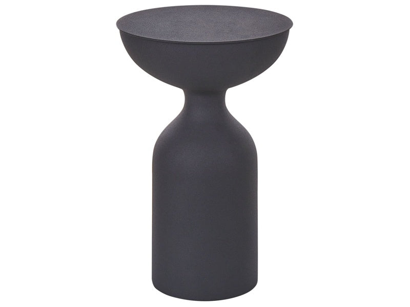 Side Table Black Iron Metal ø 36 cm Accent End Table Decor Display Design Beliani