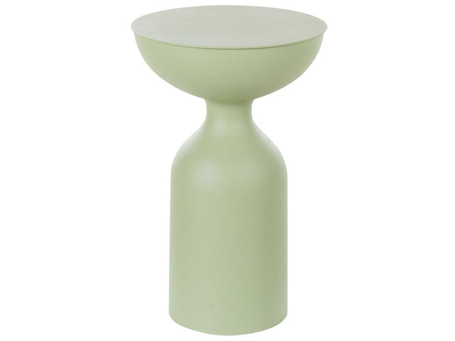 Side Table Light Green Iron Metal ø 36 cm Accent End Table Decor Display Design Beliani