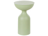 Side Table Light Green Iron Metal  36 cm Accent End Table Decor Display Design Beliani