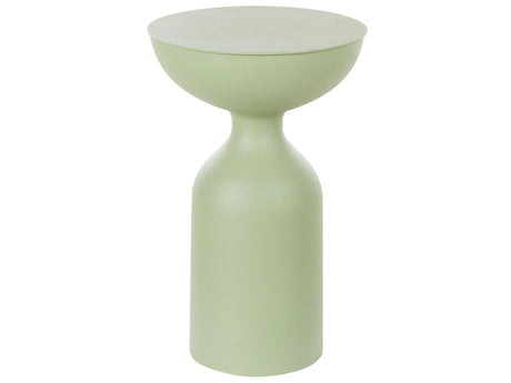 Side Table Light Green Iron Metal  36 cm Accent End Table Decor Display Design Beliani