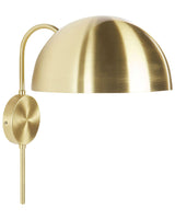 Wall Lamp Gold Steel Metal Shade Single Light Point Retro Glamour Lighting Beliani