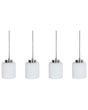 Pendant Lamp Hanging Light Black and Brass Metal with 4 White Glass Shades Modern Industrial Design Beliani