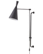 Wall Lamp Black Steel 1 Light Lighting Cone Shade Adjustable Arm Modern Industrial Living Room Bedroom Beliani