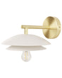 Wall Lamp White Gold Metal 22 x 29 x 14 cm Cone Shade Decorative Light Accent Lighting Modern Glam Beliani