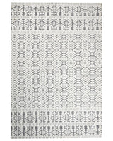 Area Rug White and Grey Polyester Cotton Backing 200 x 300 cm Decorative Floor Mat Modern Design Living Room Bedroom Beliani