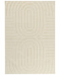 Area Rug Beige Wool 160 x 230 cm Geometric Pattern Solid Colour Modern Minimalistic Living Room Rug Beliani