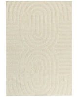 Area Rug Beige Wool 160 x 230 cm Geometric Pattern Solid Colour Modern Minimalistic Living Room Rug Beliani