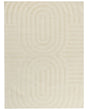 Area Rug Beige Wool 300 x 400 cm Geometric Pattern Solid Colour Modern Minimalistic Living Room Rug Beliani