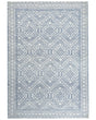 Area Rug Blue and White Polyester 160 x 230 cm Geometric Pattern Solid Colour Modern Minimalistic Living Room Rug Beliani
