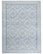 Area Rug Blue and White Polyester 300 x 400 cm Geometric Pattern Solid Colour Modern Minimalistic Living Room Rug Beliani